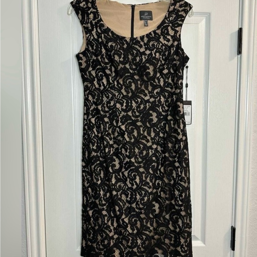 NWT Adrianna Papell lace sheath dress